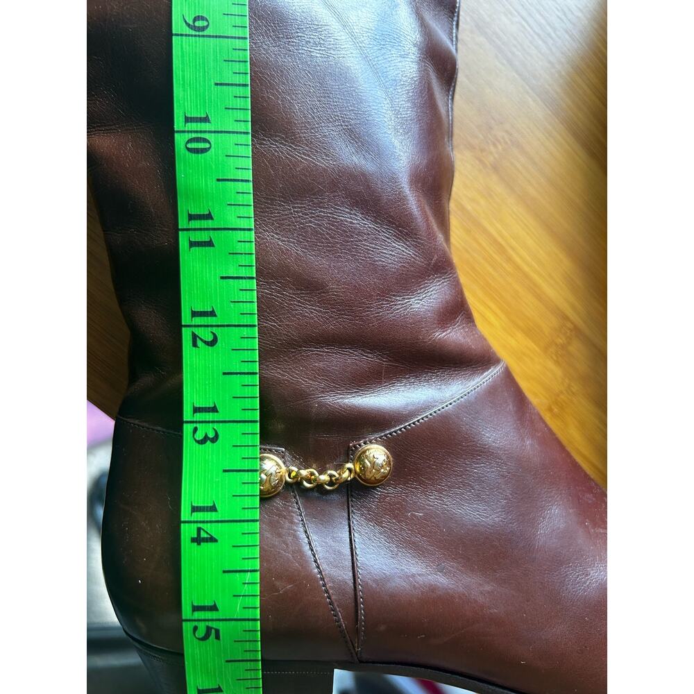 Salvatore Ferragamo Brown vintage knee Riding Style Boot 38 - Picture 14 of 16